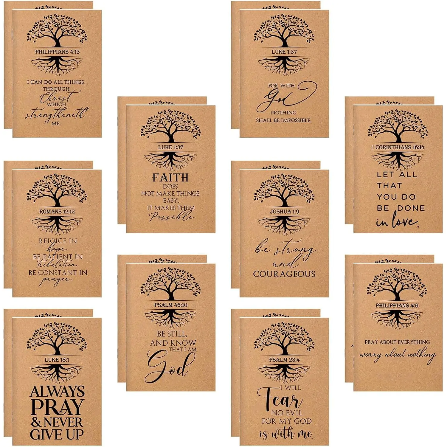 20 count Christian  Bulk  Verse Prayer Journal Bulk | Religious Notepads, Mini Christian Notebooks, Christian Church  for Women Men Pastor, Sunday School Church Party Favors