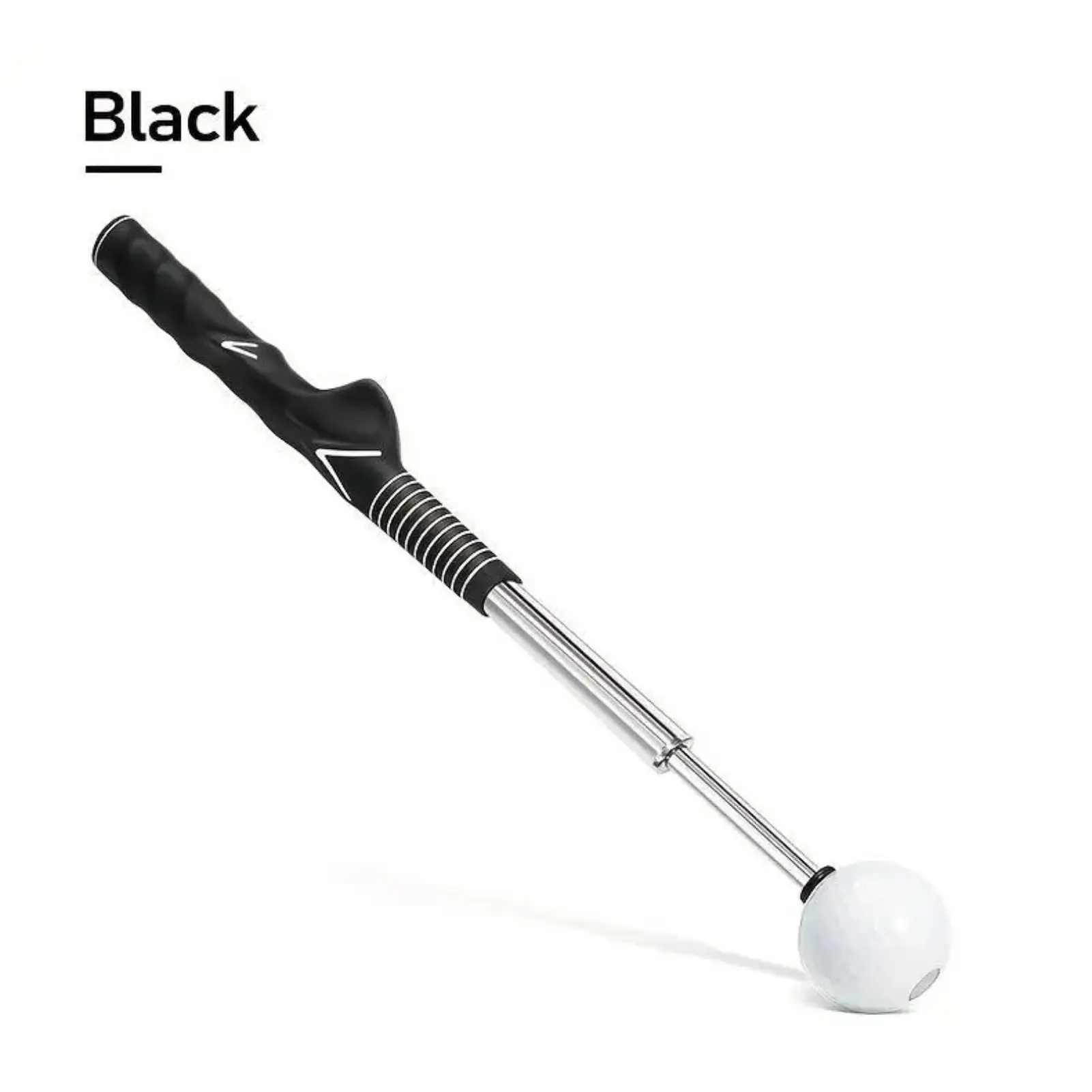 Retractable Golf Grip Trainer – Portable Swing Training Aid for Golfers, Improves Hitting Strength, Tempo & Swing Accuracy, Telescopic Indoor & Outdoor Golf Practice Rod, Right-Handed Click Stick