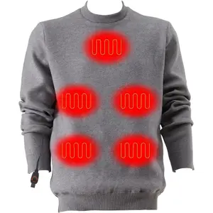 Heated Undershirt Top Warm Underwear Electric Apparel Thermal Pullover Men Women(NOT Included Batteries)