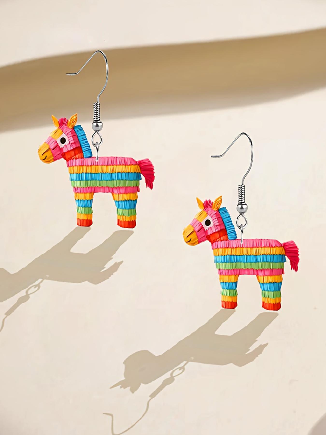 Cute Colorful Unicorn Design Dangle Earrings, Fashionable Jewelry for Women & Girls, Trendy All-match & Exquisite Jewelry for Birthday Gift, Trendy Accessories