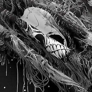 Skull Tapestry Gothic Black and White Tapestry wall hanging Dark Skeleton horror tapestry Aesthetic cool tapestry for bedroom Living Room Dorm (60 x 50 inches)
