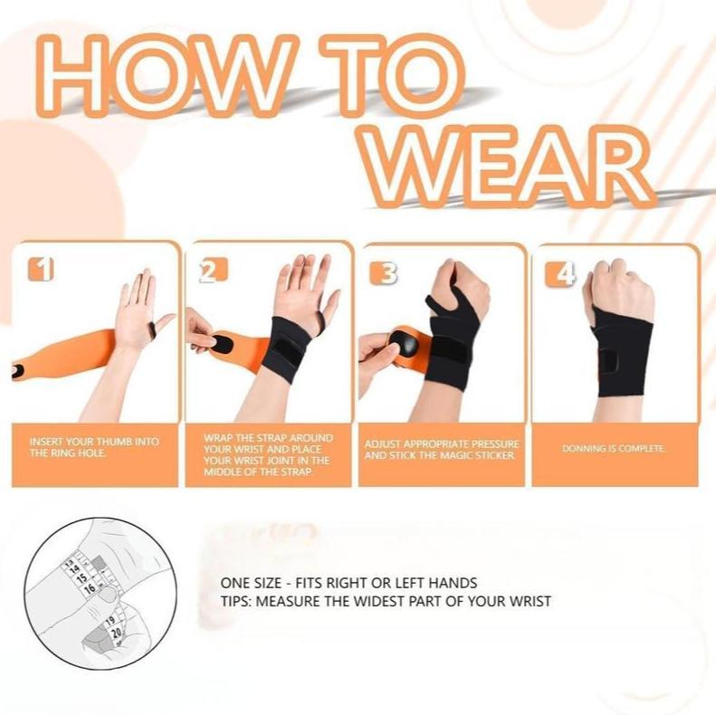 2026 Trendy Ultra-Thin Wrist Brace Carpal Tunnel Arthritis Pain Relief Ergonomic Support Strap Anti-Slip Adjustable for Workout Daily Use