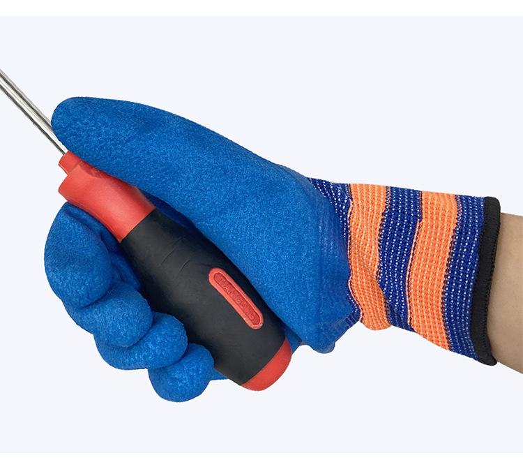 Anti-puncture and anti-cut nitrile protective gloves for sea fishing, thickened waterproof foam-coated gloves, gardening, aquatic and fish handling gloves