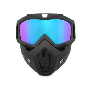 A Full-face Goggle with Anti-fog High-definition Lenses, a Detachable and Adjustable Ski Mask, and a Comfortable Handyman mask Sponge Pad - Made of Plastic Yard Work