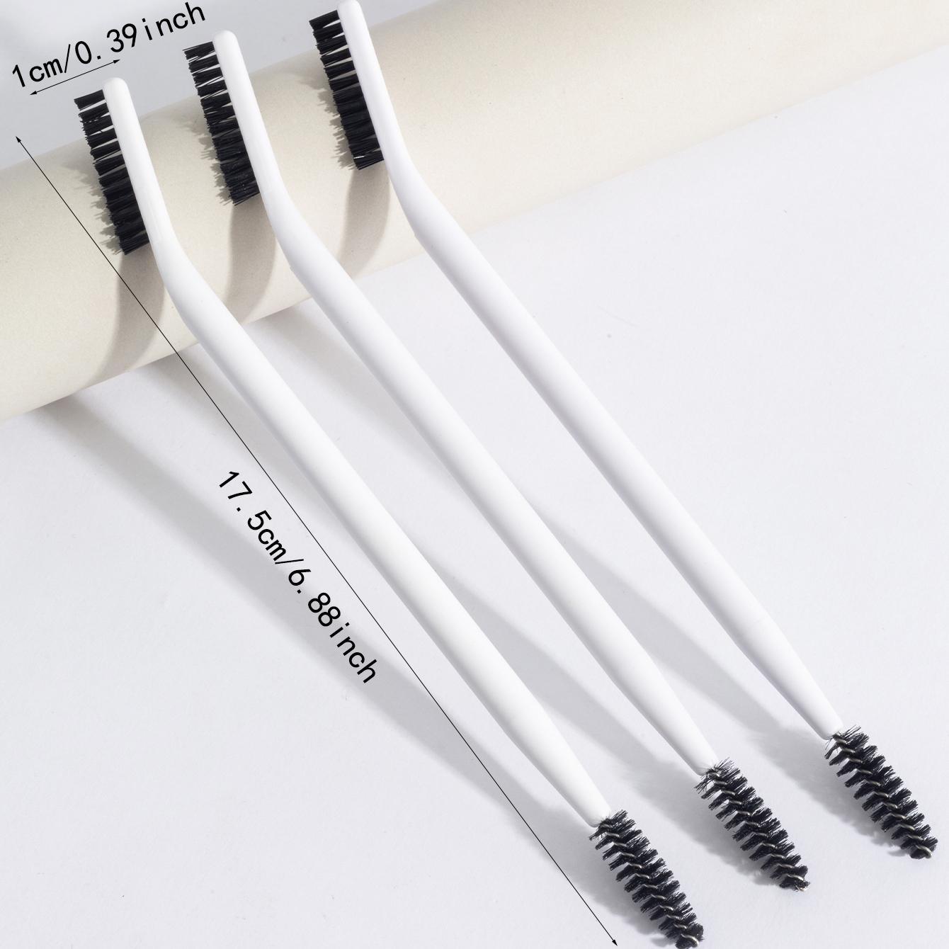 Thin But Stiff Multi-function Dual-ended Eyebrow & Eyelash Brush, 3 Counts Professional Makeup Tools for Women & Girls, Valentine's Day Gift