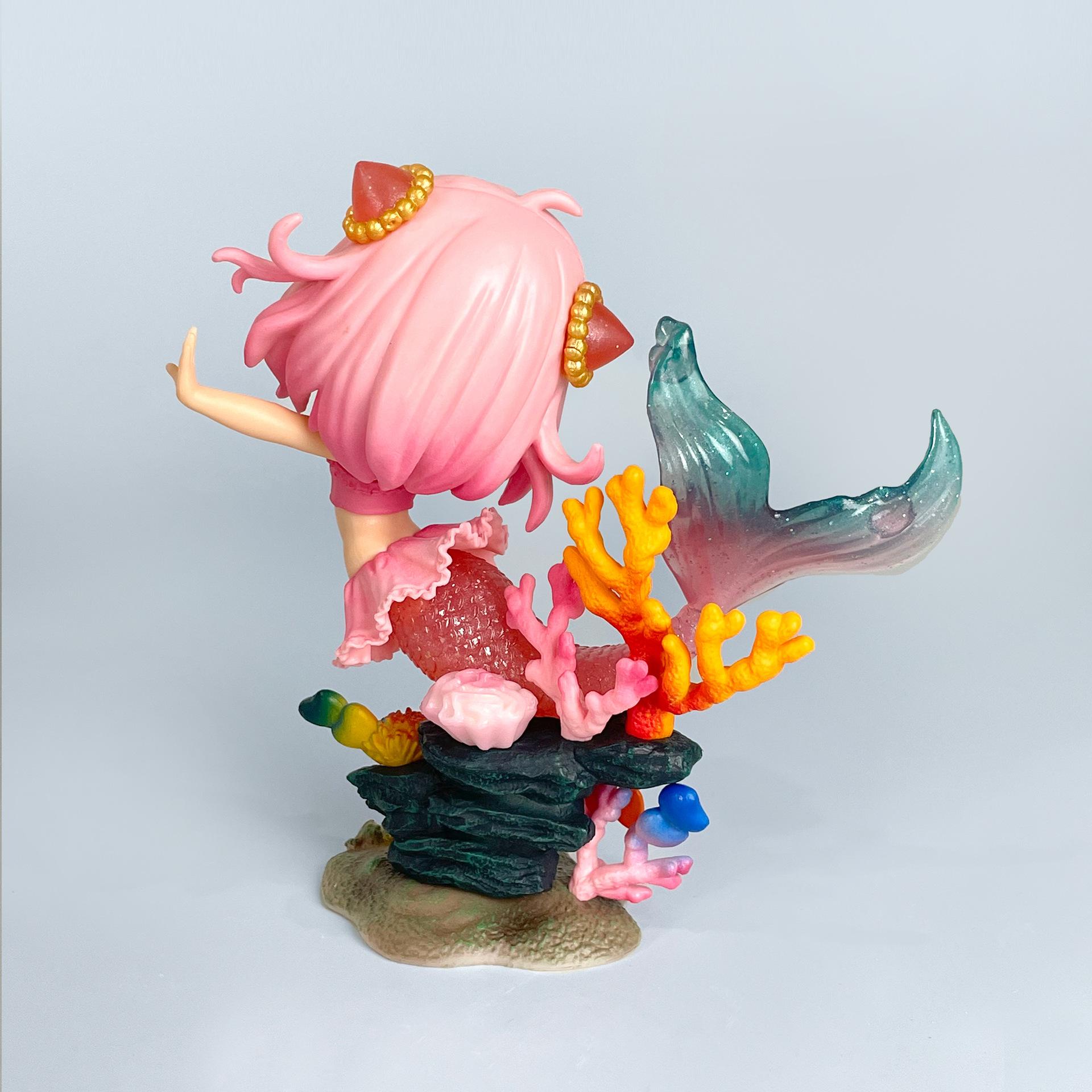 Spy x Family Anya Forger Mermaid Cosplay PVC Figure 13cm - Adorable Ocean Tail Statue