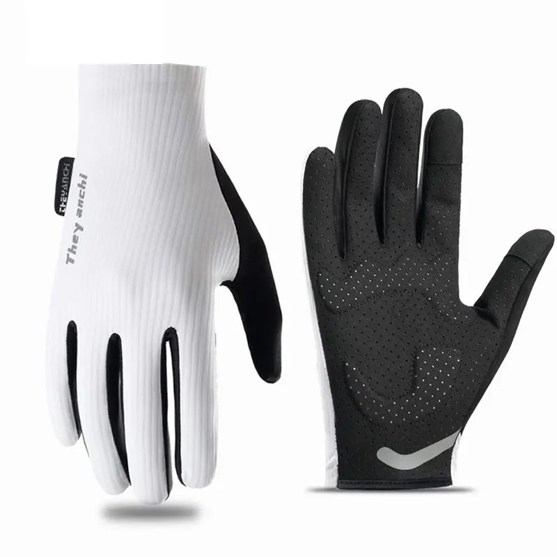 Breathable Cycling Gloves with SBR 3D Shock-Absorbing Palm Pad, Lightweight Touchscreen Workout Gloves, Quick-Dry Ventilated Fabric with Sweat Wipe, for Men Women Mountain Bike Gym
