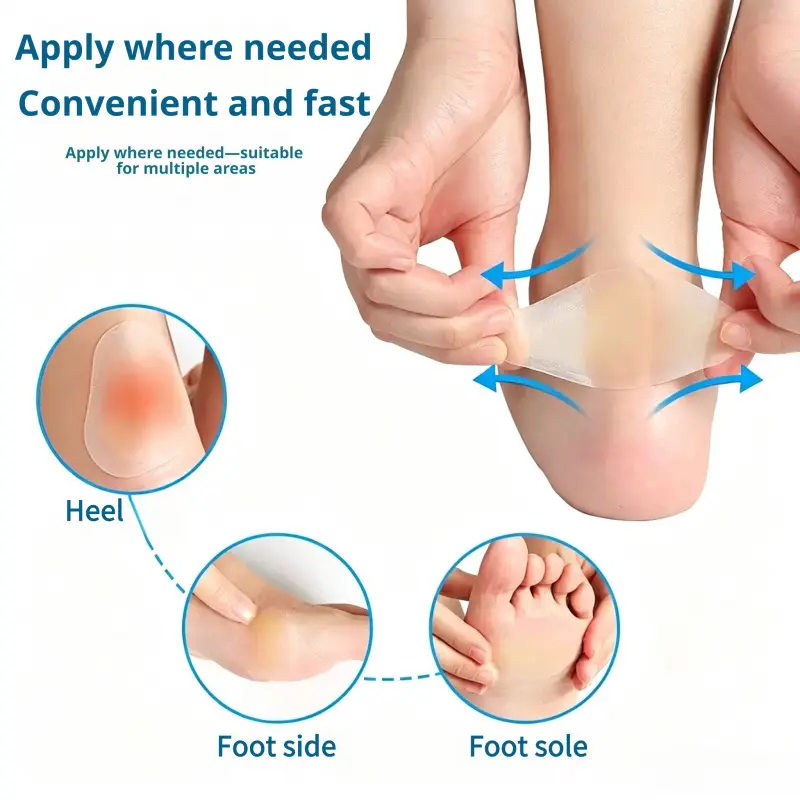 22 PCS Hydrocolloid Heel Anti-Wear Stickers, Waterproof Foot Anti-Blister Cushion Pads, High Heel Shoe Inserts, Comfort Foot Care Stickers for Men and Women