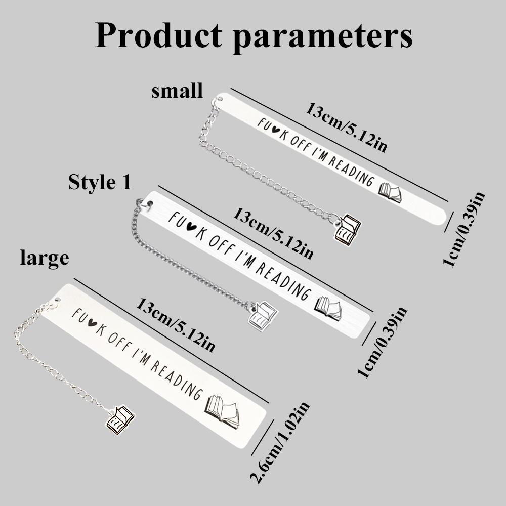 Letter & Book Patterned Stainless Steel Bookmark, 1 Count Durable Bookmark, Funny Gift for Book Lovers, Book Accessory for Home, Office and School