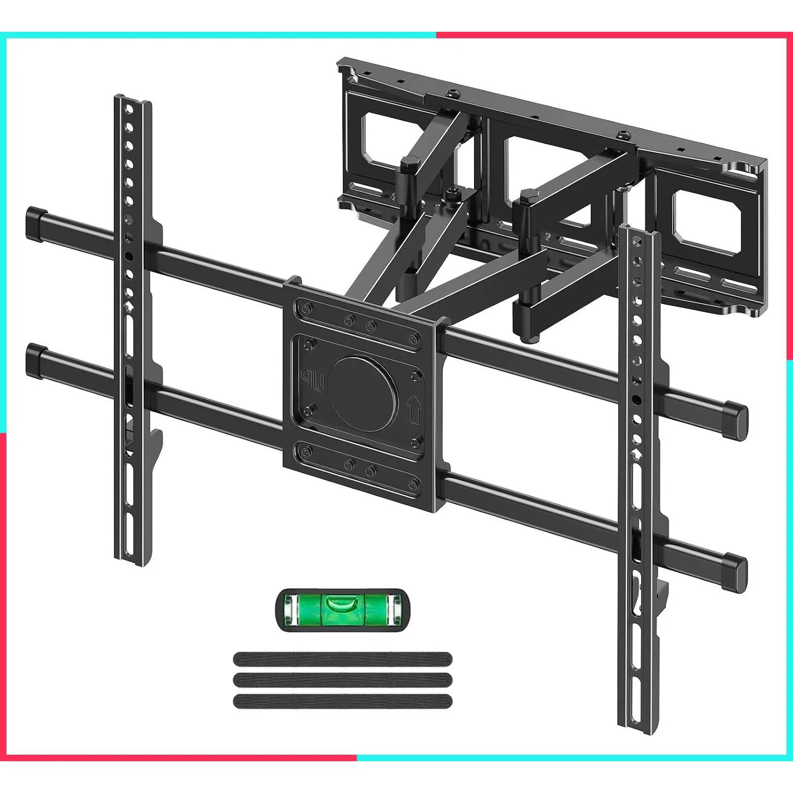 Full Motion TV Wall Mount Bracket for Most 40-85 Inch Flat TVs up to 110 lbs, Dual Articulating Arms, Tilt, Swivel, Level, Fits 12/16" Wood Stud, Max VESA 600x400mm