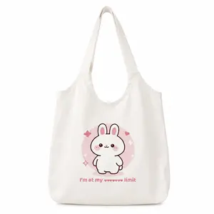 Viral Aesthetic Canvas Tote, Large Capacity Women Bag, Fresh Minimalist Design with Lining & Magnetic Snap