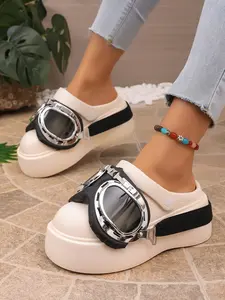 Summer New Fashion Pilot Sunglasses Accessory, Back Strap Thick Sole Height Increase Slip-On Sandals, Casual Comfortable Outdoor Shoes