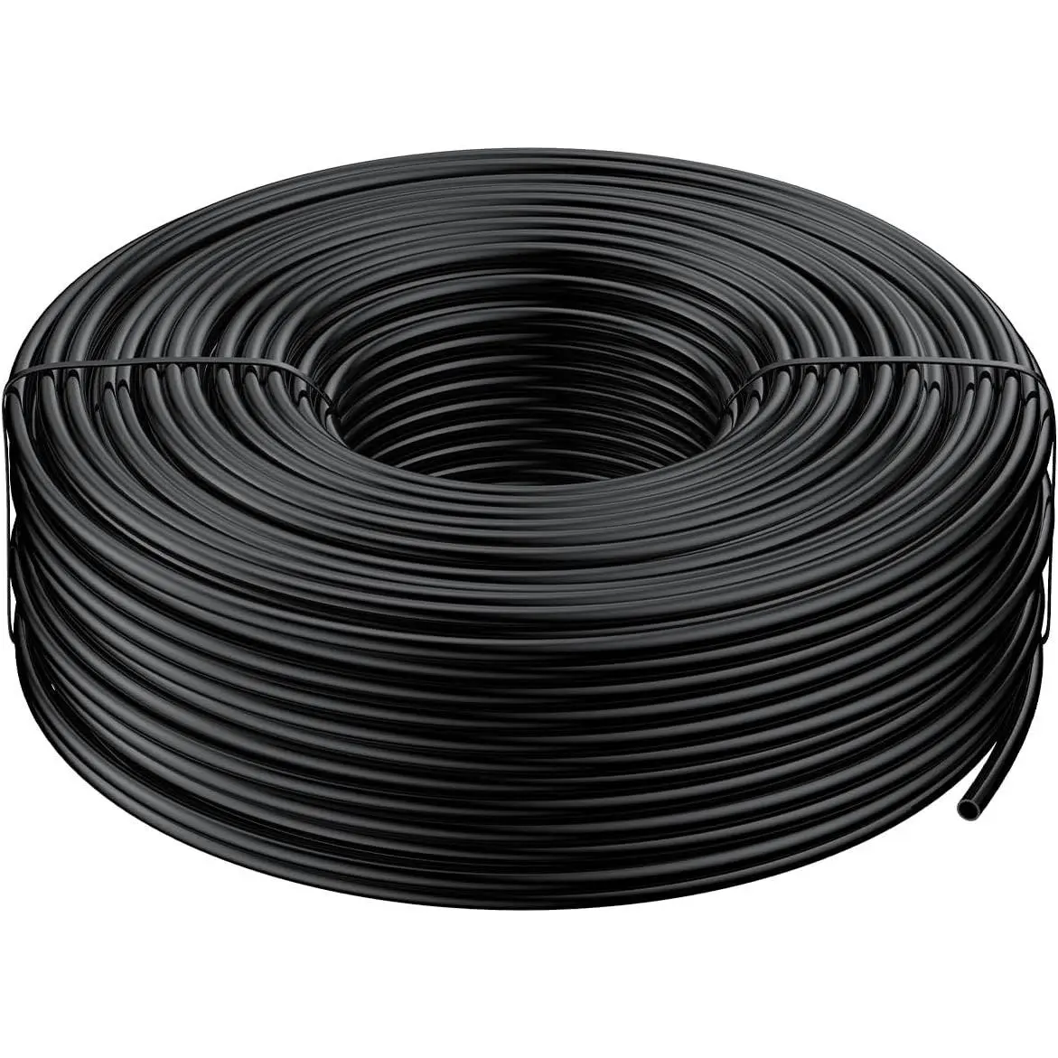 200 ft. 1/4 Drip Irrigation Tubing, Black Distribution Tubing for Drip Irrigation System, Polyethylene Drip Line, Drip Irrigation Hose Tube for Quick-Connect Drip Irrigation Emitters