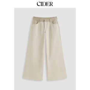 Cider Cider Denim Low Rise Patchy Straight Leg Jeans