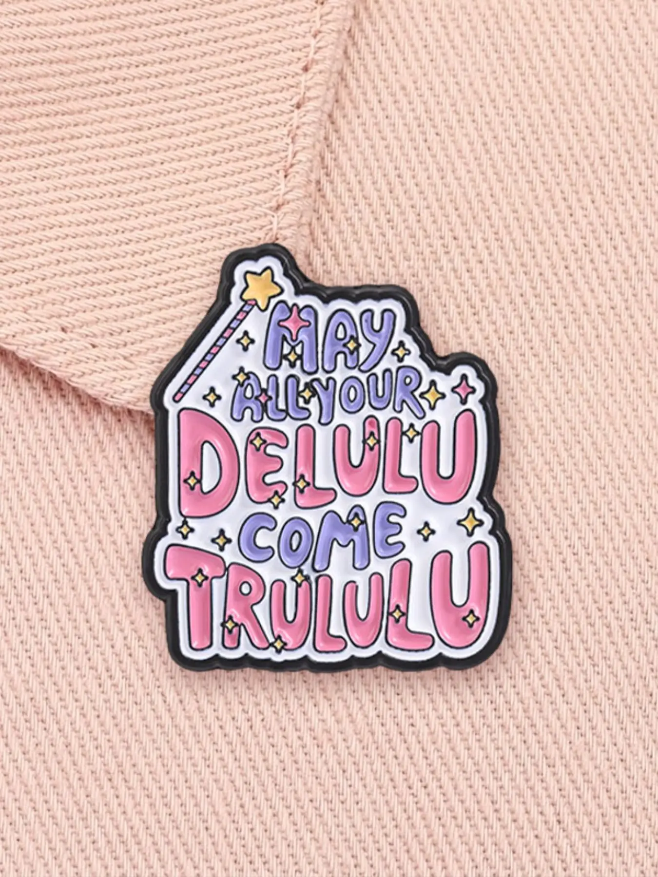 Enamel Brooch Z-Generation K-Pop Fan Badge, Geometric Design Alloy Lapel Pin, Casual All-Season Fashion Accessory, Plain Pattern Clip-On