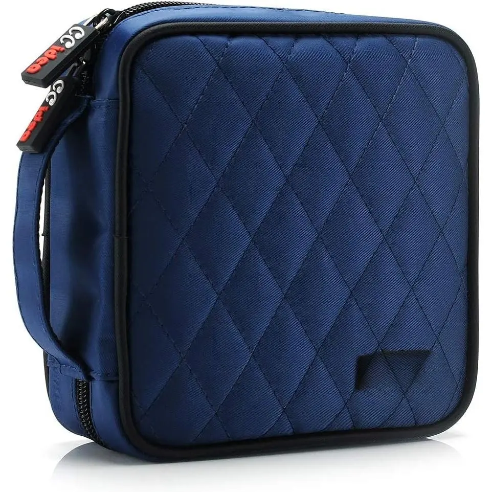CD DVD Case Holder, Portable Disc Storage Wallet Binder, Multiple Capacity CD Organizer for   Travel, Anti-Scratch Blu-Ray  Disc Storage (Blue)