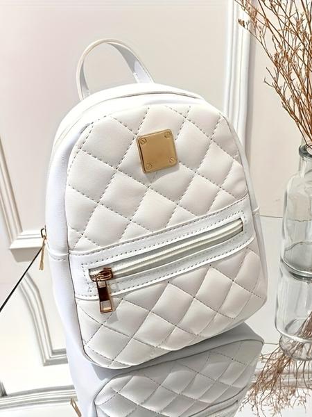 Cute Mini Diamond Stitched Fashion Durable Backpack, Large Capacity, Adjustable Straps, Buckle, Casual Shoulder Bag for Teens & Adults Cute Mini Diamond Stitched Fashion Durable Backpack, Large Capacity, Adjustable Straps, Buckle, Casual Shoulder Bag for Teens & Adults