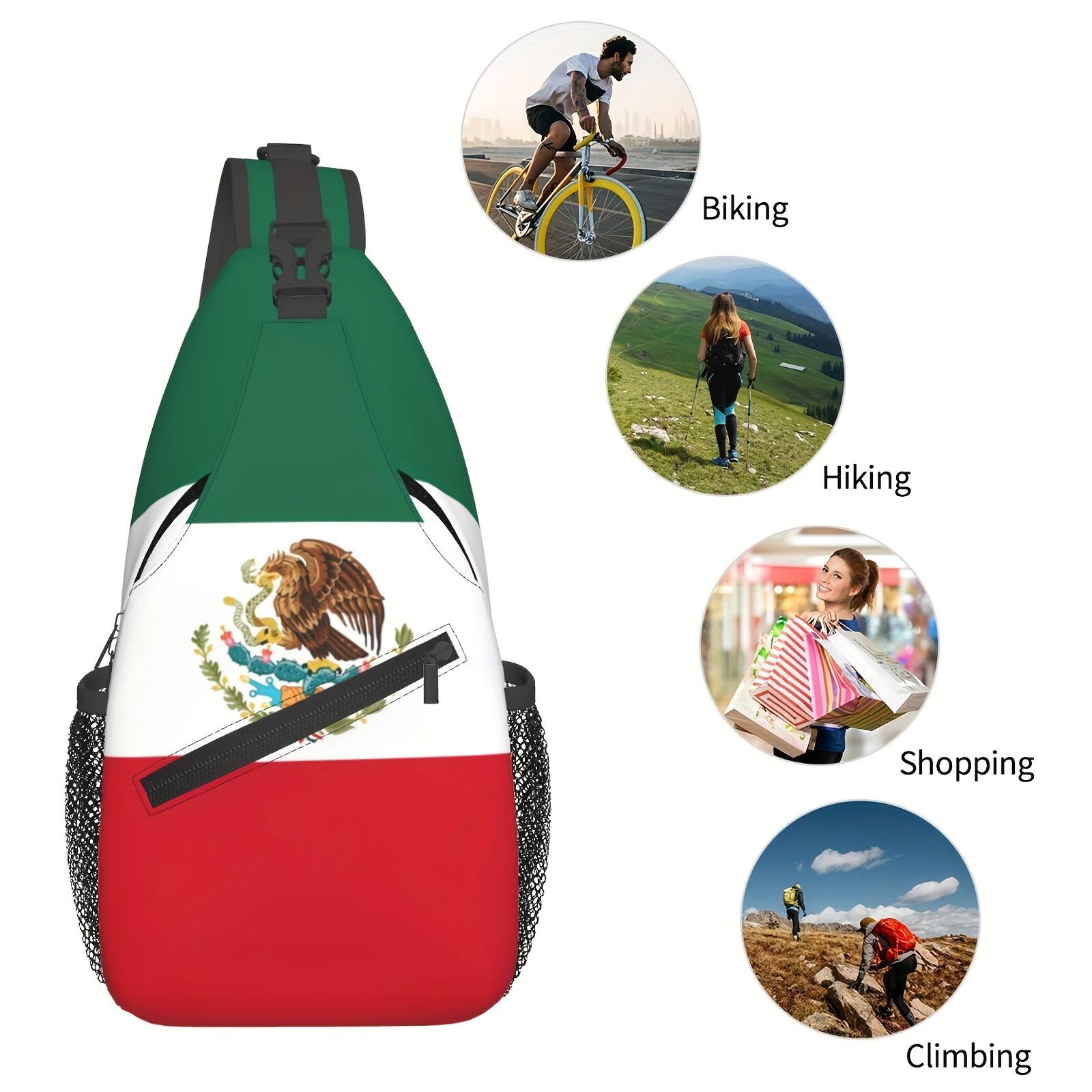Crossbody Chest  Hiking  Mexican Flag Shoulder  Folding Large Capacity Fashion Durable Can Be Used for Shopping, Work, Leisure Travel Beach  Fishing  Travel Additions Must Have  for School Back Christmas Gifts bag backpack