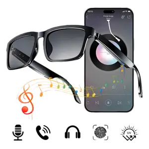 Smart Bluetooth Glasses with Touch Control，Speaker & Microphone,Music Playback，UV Protection，Voice Assistant，Wearable Devices Suitable for Riding,Driving,Travel,Father's Day Gifts