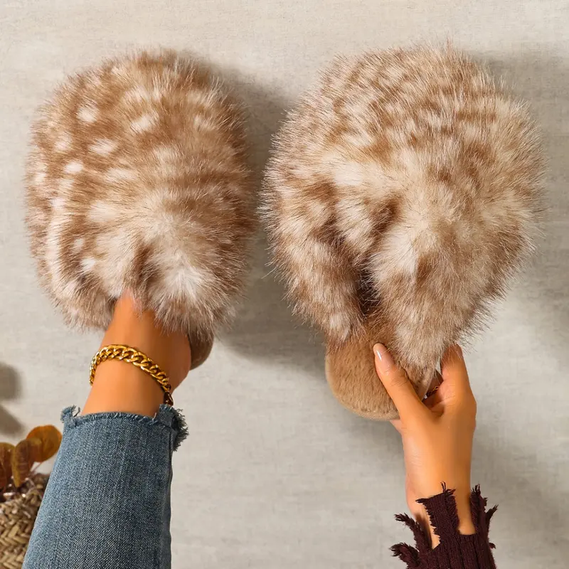 New Trendy Plush Slippers for Girls, Cute and Warm Home Footwear, Indoor Warm Slippers, Non-Slip Thick Sole, Cat-Like Comfort, Perfect Gift #GLOBAL PICKS