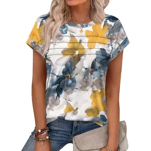Goddess wardrobe Ladies' wardrobe WEESO Womens Summer Tops Trendy 2026 Cap Sleeve T Shirts Crew Neck Pleated Front Beach Vacation Clothes Fashion
