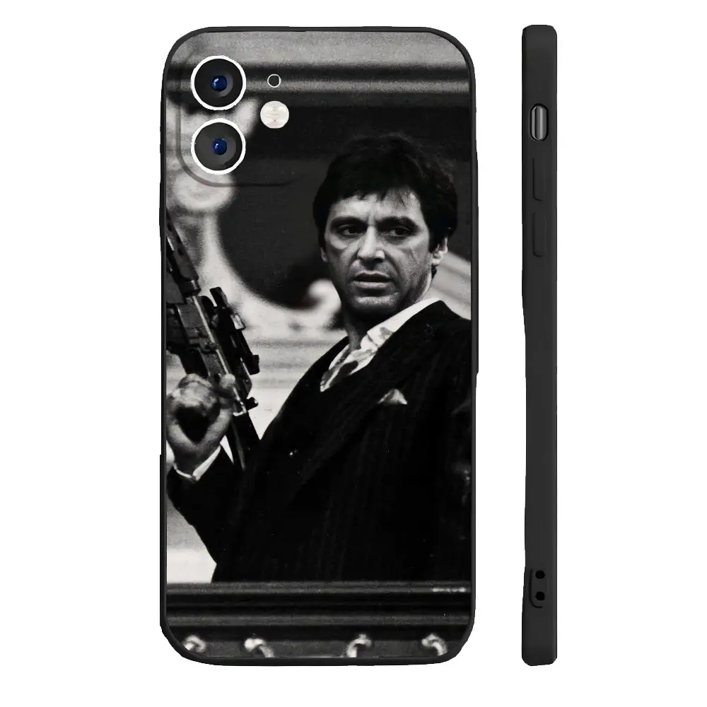 S-Scarface Phone Case Silicone Soft for iPhone 17,16,15,14,13,12,11,Pro,Max,Plus Phone Cover, Perfect Gift for Friends