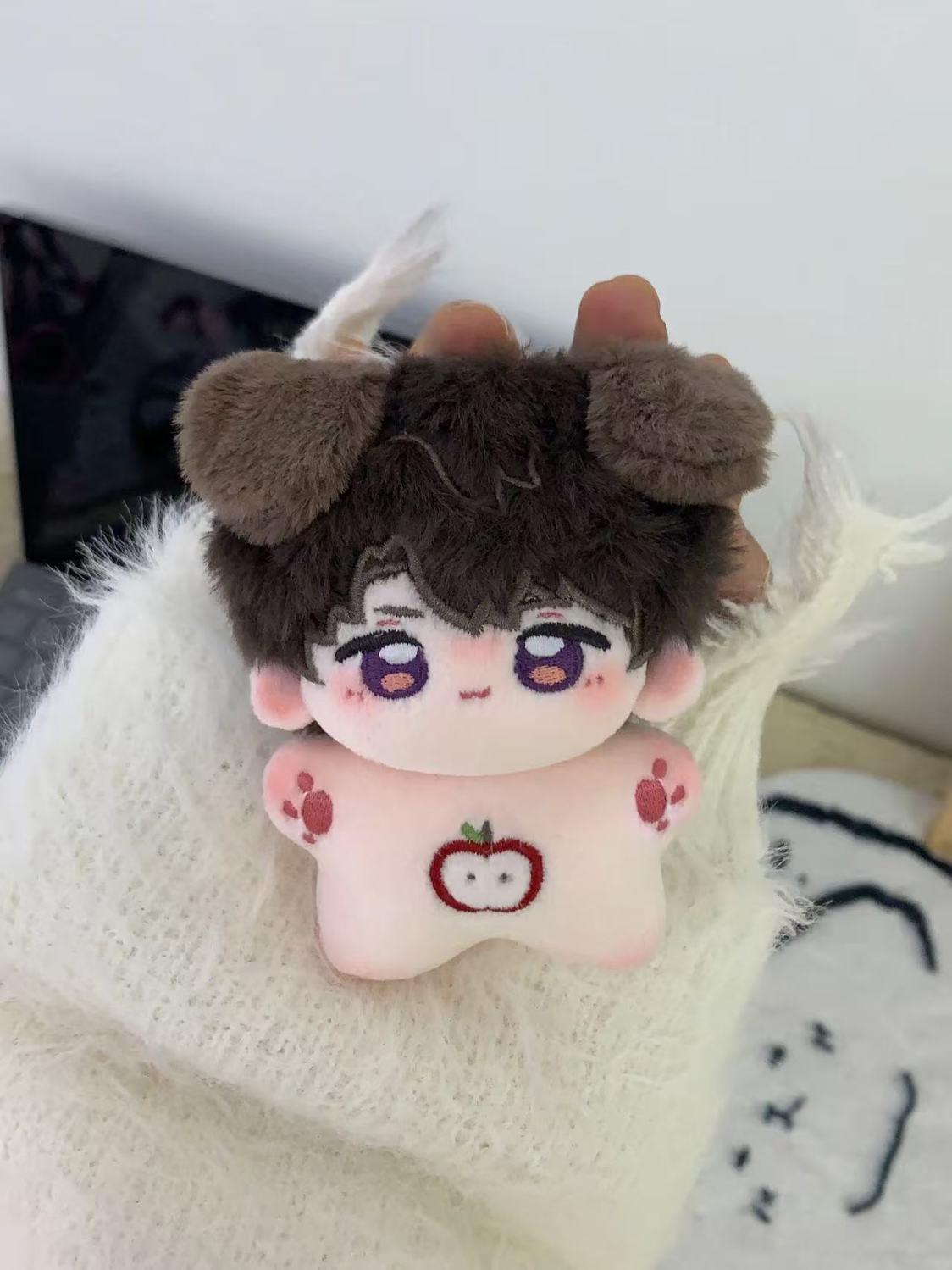 Love and Deepspace Rafayel 10cm cotton doll Xavier Zayne Sylus Caleb Cartoon peripheral decoration keychain Plush nude doll Gift