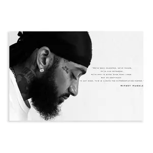 Nipsey Hussle Quotes Unframed Print - Waterproof Artistic Photo, Minimalist Home Decor Supplies, Rap Music Lovers Gift with Storage Box, Bedroom Decor, Living Room Decorations