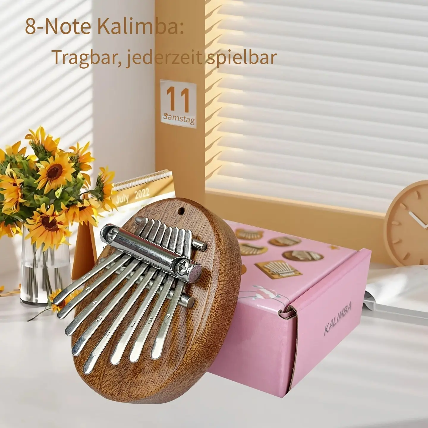 Portable 8-Key Custom Thumb Piano, Perfect Gift for New Year, Ramadan, Travel, Daily Meditation, Personalized Music Instrument
