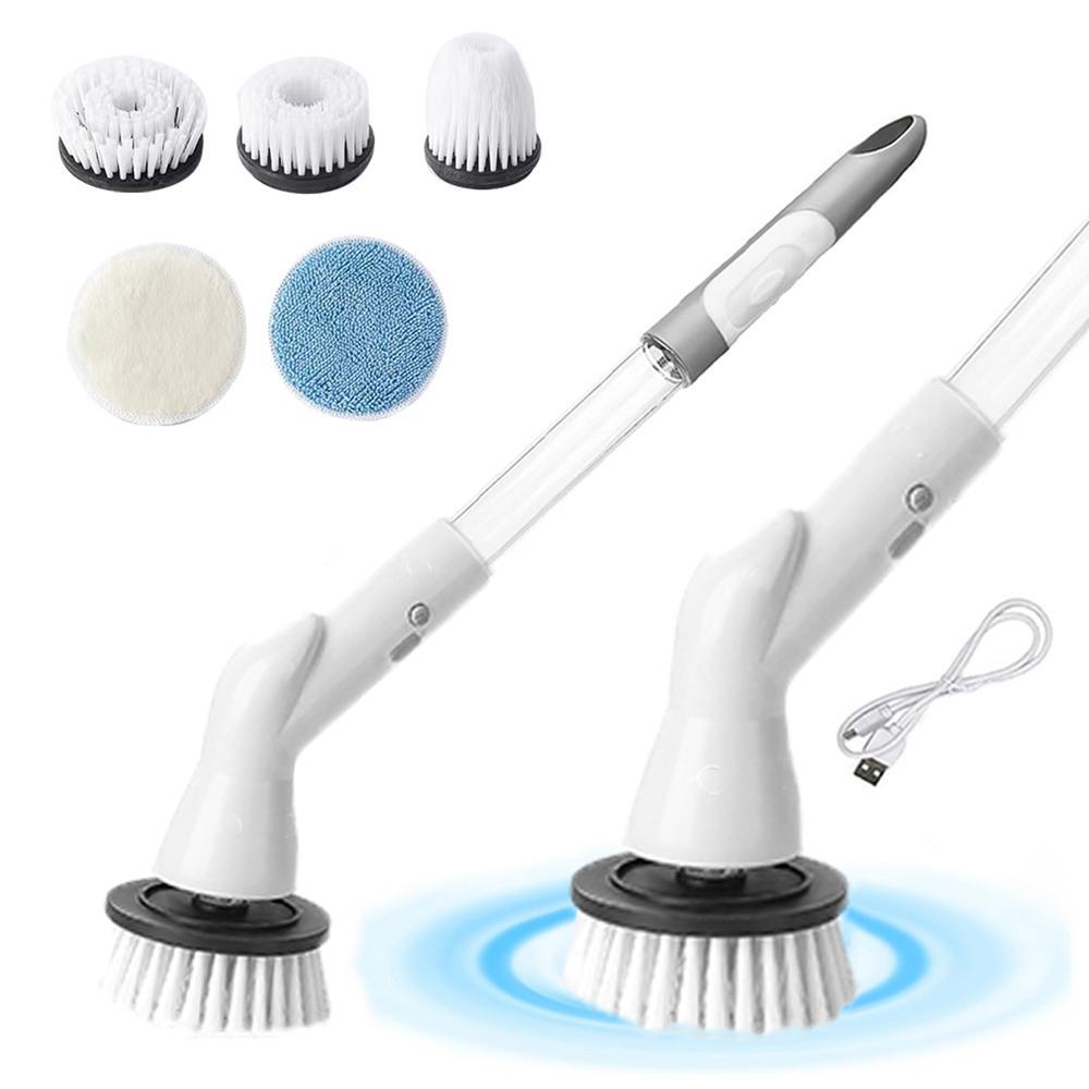 The multi-functional electric brush with liquid addition is suitable for bathroom and kitchen floor scrubbing brushes. It can replace 5 or 6 rotating electric brushes Rechargeable Spin Scrubber