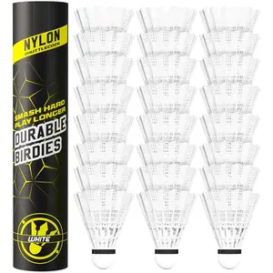 Badminton Birdies - Nylon Bedminton Shuttlecocks for Softball/Baseball Batting Training - Highly Stable & Durable 24 Pack, 12 Pack or 6 Pack Shuttle Balls