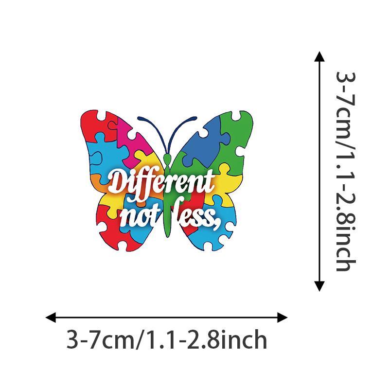 Autism Awareness Themed Sticker (50pcs), Colorful Self Adhesive Decor Paper, Decor Sticker for Gift Greeting Card Water Bottle Laptop Phone Cellphone, Ornaments