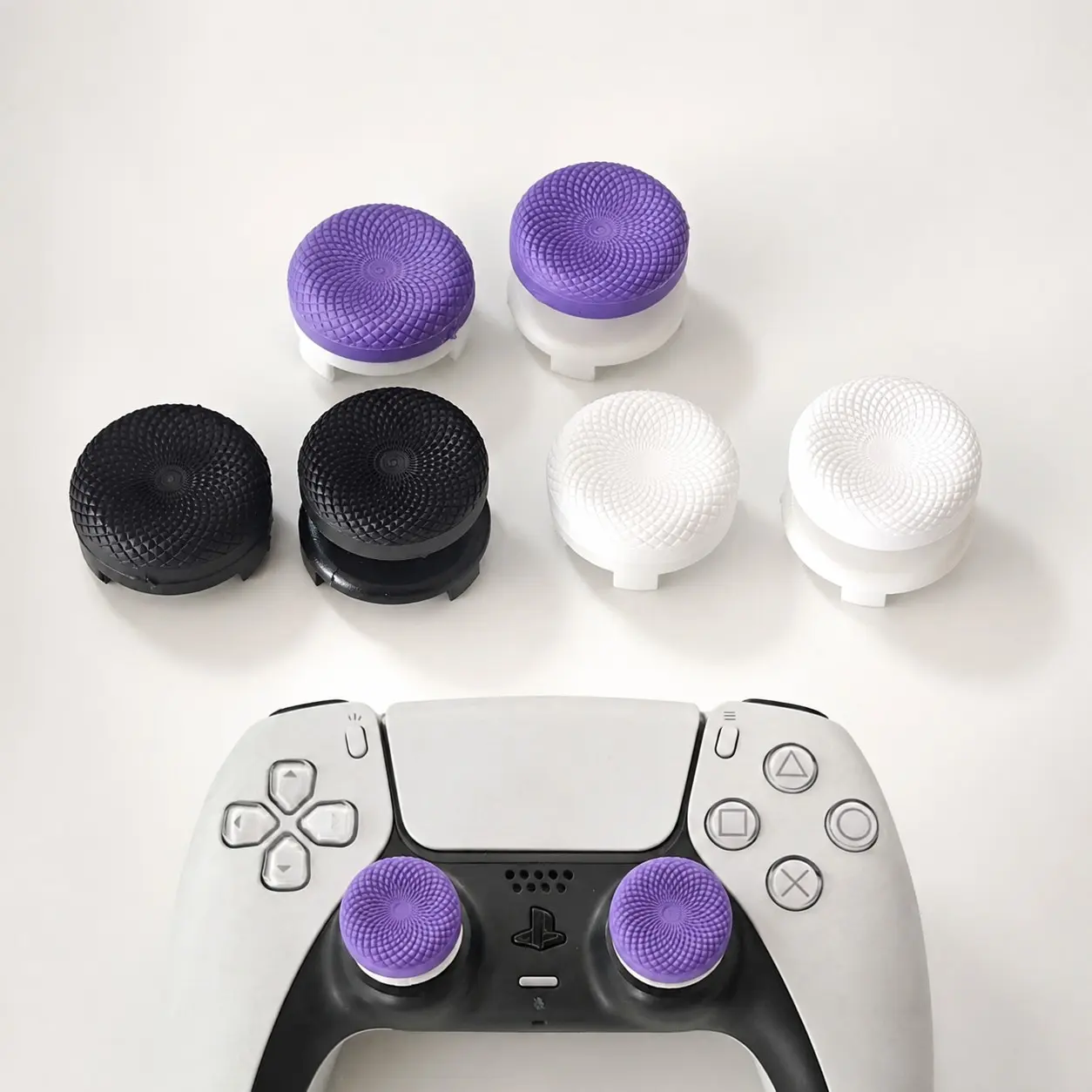 for Playstation PS4 High-Rise Analog Stick, PS5 Joystick Controller Performance Command Stick Game Silicone cap, Performance Thumb Grip Caps, compatible xBox Series, 360, Switch Pro，X,Non-slip, ripple, , Seven Colors, Enhance User Experience