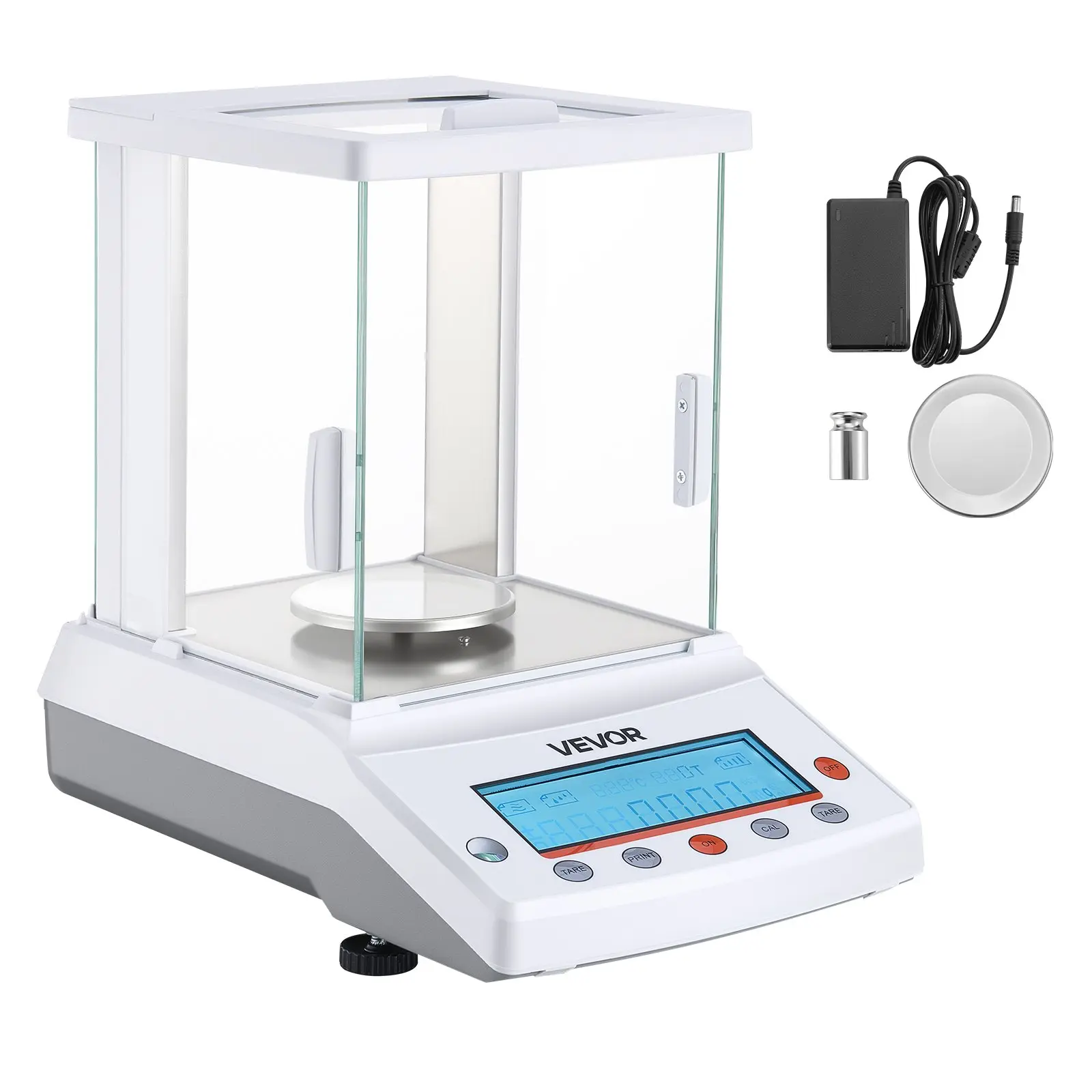 VEVOR Analytical Balance, 120 gx 0.001 g High Precision Accuracy Lab Scale, g/oz/ct/mg 4 Units Electronic Digital Analytical Balance with Glass Draft Shield, for Laboratory Jewelry Pharmacy