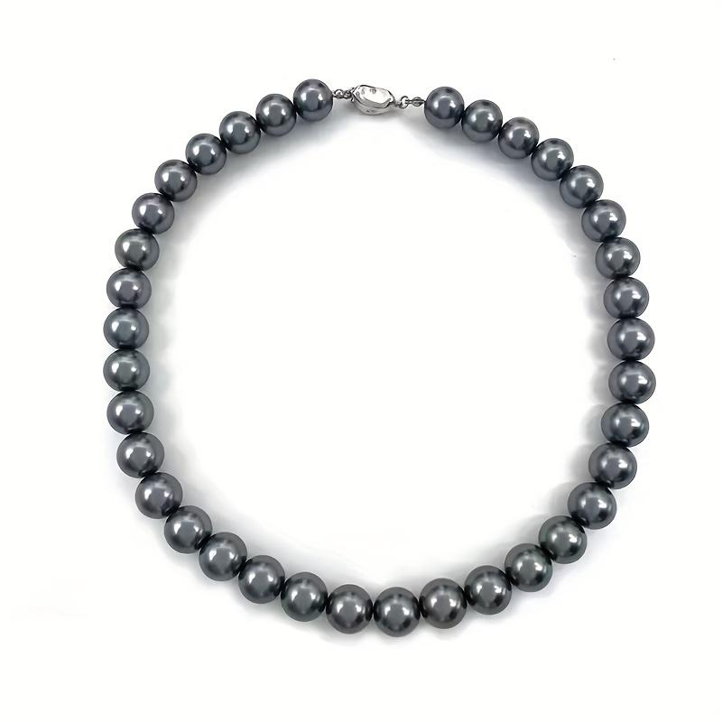 Tahitian Black Pearl Necklace | Large Natural Sea Pearl w/ Sterling Silver - Wedding/Holiday/Birthday Gift Jewelry