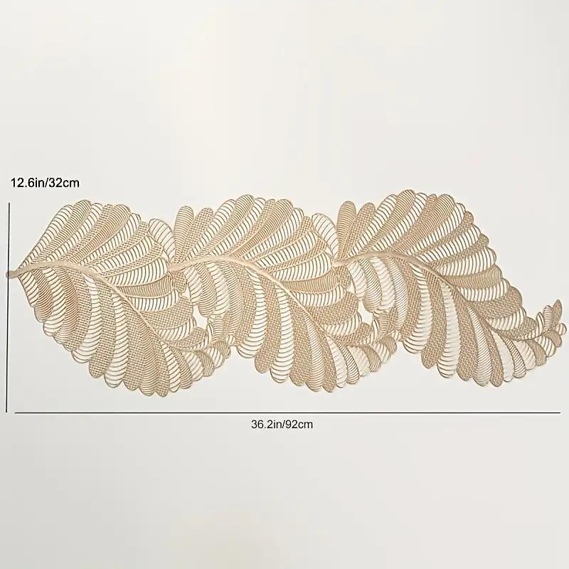 Leaf Pattern Tablecloth, 1 Count Exquisite Waterproof & Stain Resistant Tablecloth, Washable Table Decoration Supplies for Home Kitchen Dining Room