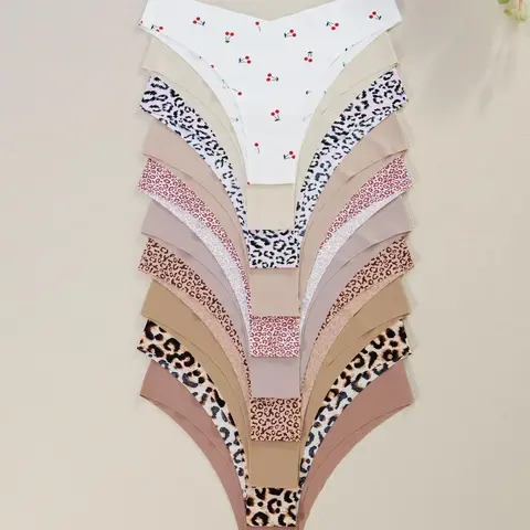 【Black Friday】Women's Assorted Floral, Heart, and Leopard-Print Panty Set, Available in 3, 4, 6, 7, 8, 10, or 12 Pieces, Comfortable Underwear Designed for Everyday Wear Year-Round #GLOBAL PICKS