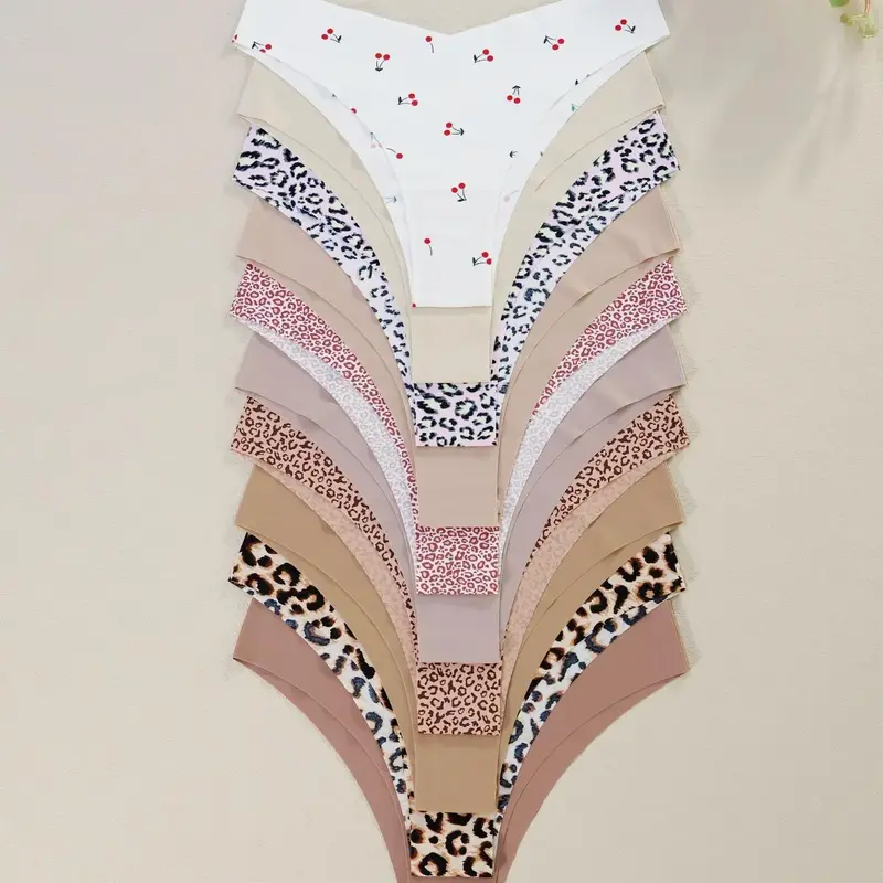 【Black Friday】Women's Assorted Floral, Heart, and Leopard-Print Panty Set, Available in 3, 4, 6, 7, 8, 10, or 12 Pieces, Comfortable Underwear Designed for Everyday Wear Year-Round #GLOBAL PICKS
