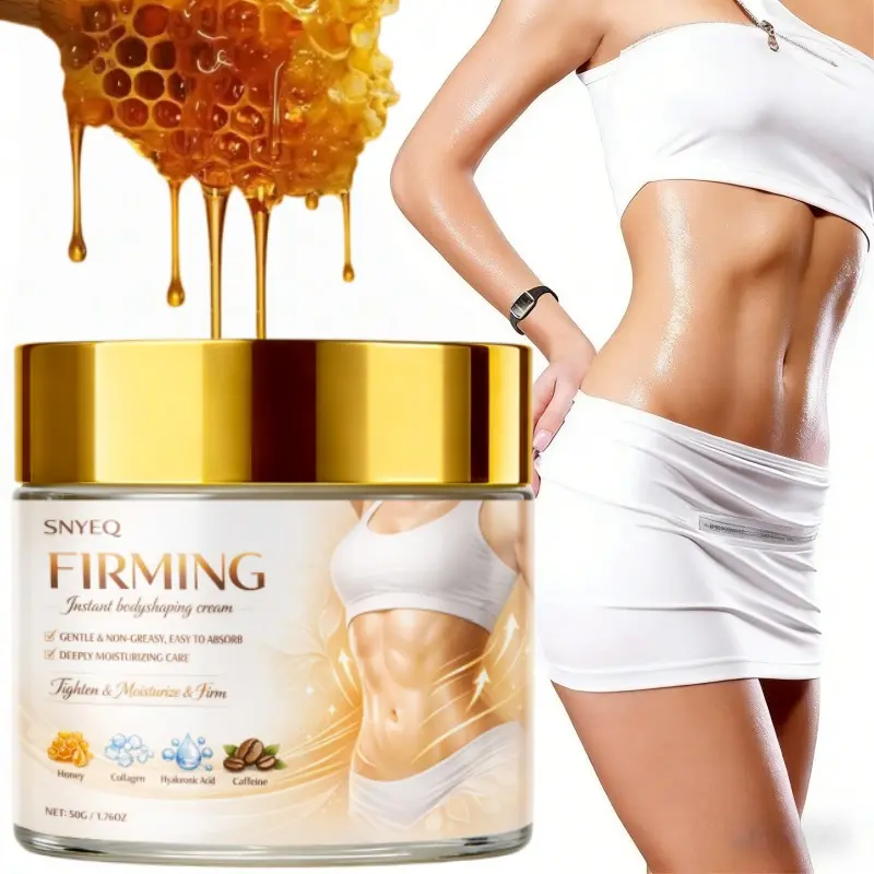 Abdomen Firming Cream with Jojoba Oil and Caffeine, moisturizing body massage cream that hydrates and firms skin. Women's skincare firming massage cream suitable for buttocks, abdomen, thighs and arms, lifting body lotion, Body Firming Moisturizer.