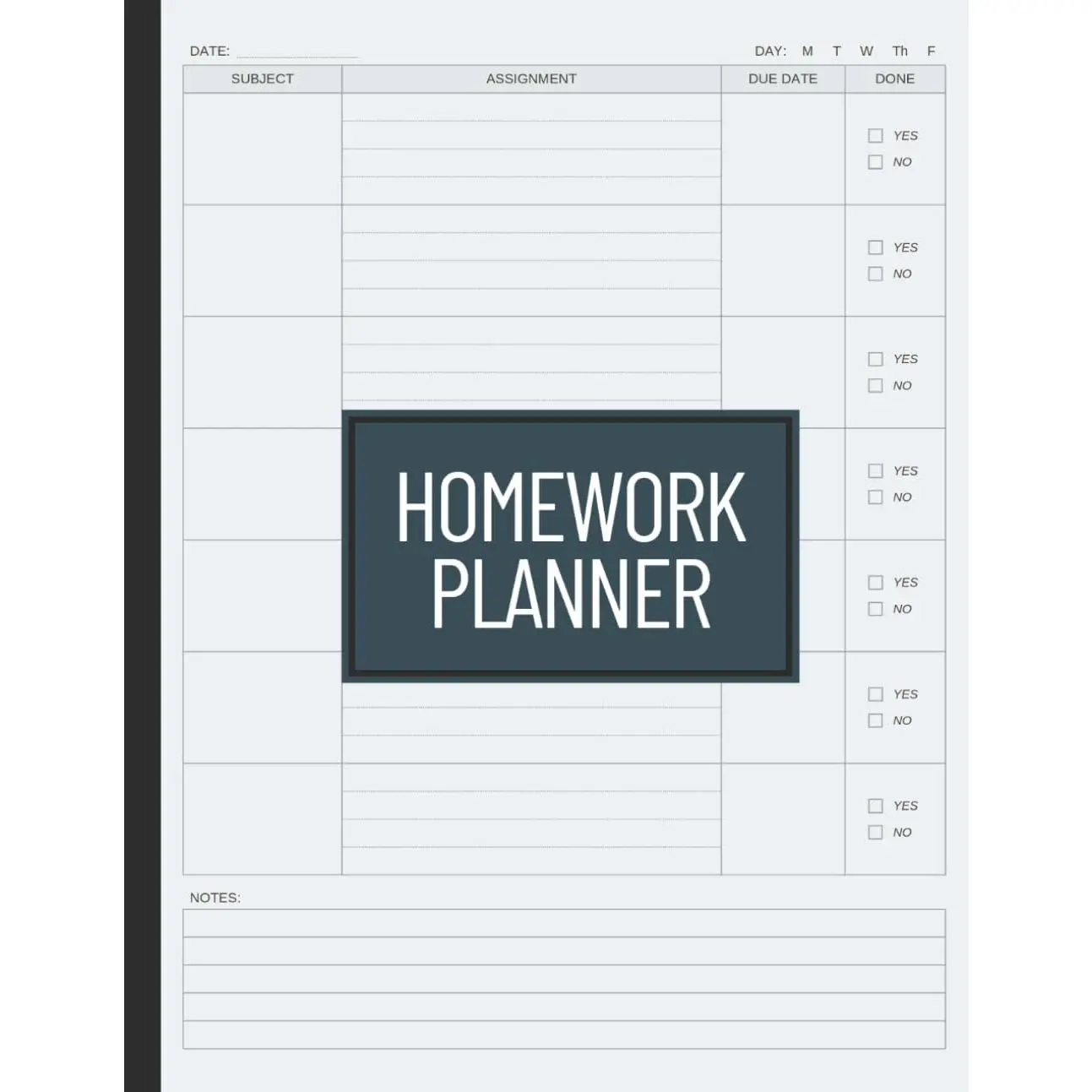 Homework Planner: Undated Assignment Notebook for Elementary, Middle/High School, and College Students - Paperback