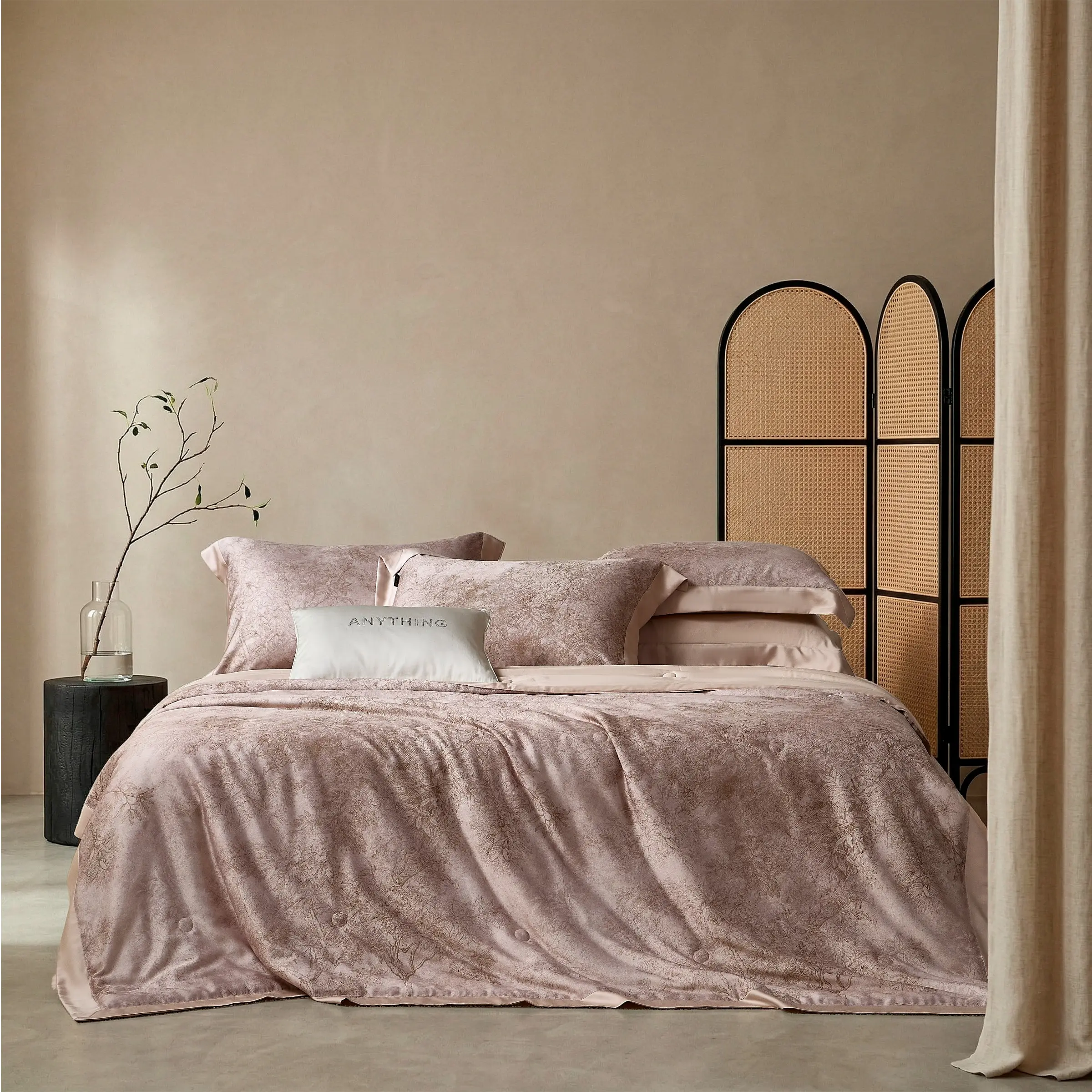 Luxurious Summer Bedding Set, High-Quality Digital Print, Soft Silk-Like Fabric, Ideal for Air Conditioning Rooms, Lf Lenzing Modal Material