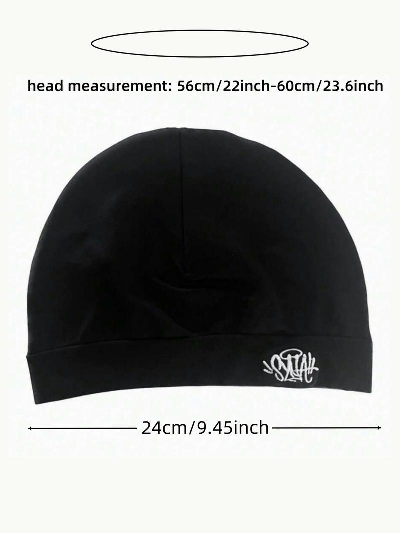 Embroidered Fashion Beanie Hat - Unisex Breathable Elastic Casual Sports Cap