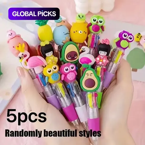 5/15/30-Pack Multicolored Novelty Ballpoint Pen Set, Funny Teacher Pens with Aesthetic Cute Designs, for Party Favors, Classroom Rewards, Birthday Gifts, School Supplies & Office Stationery (Random Styles) #GLOBAL PICKS
