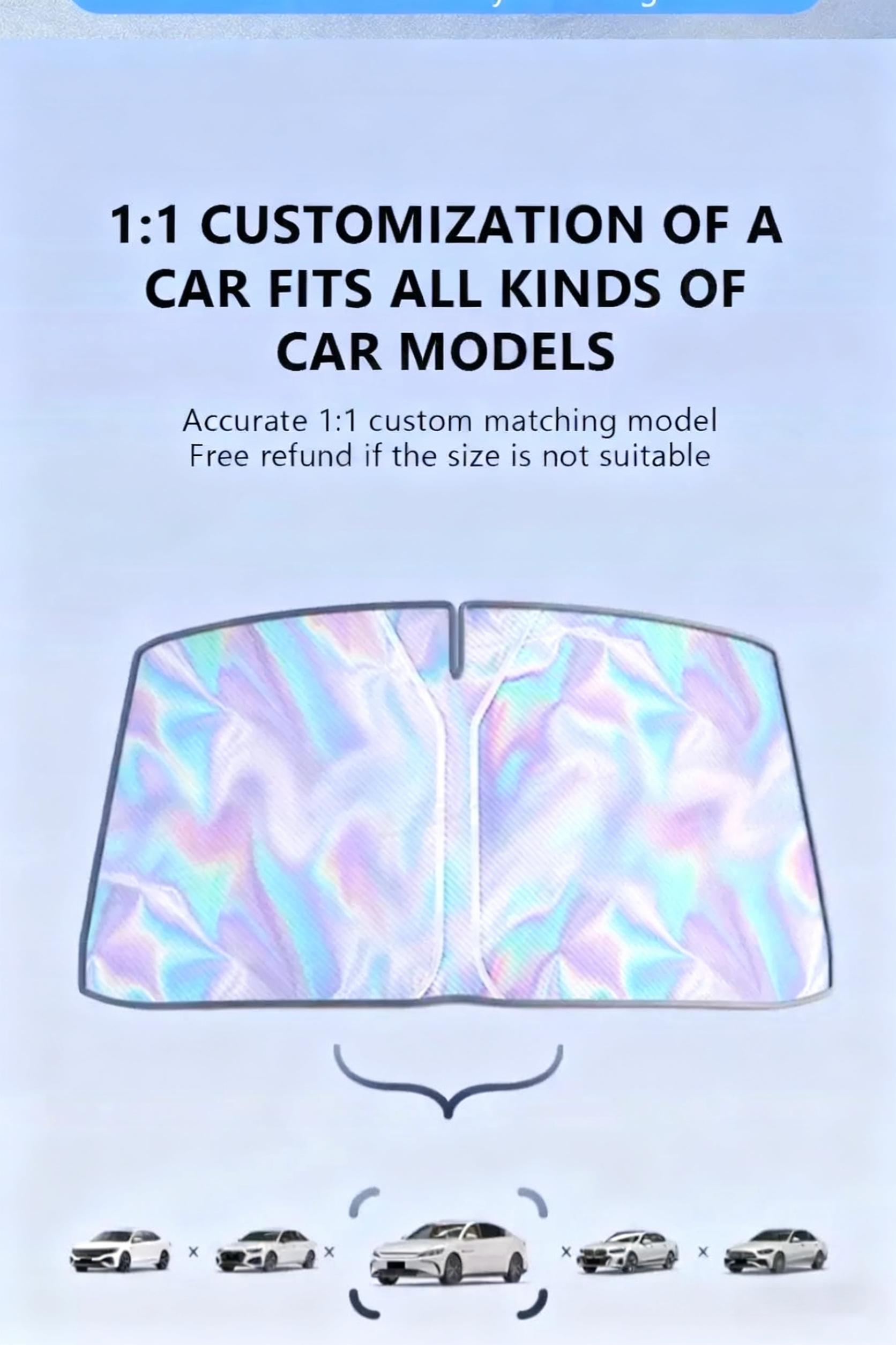 Foldable Anti-UV Windshield Sunshade, Multipurpose Car Front Window Heat Protective Umbrella for Sedan SUVs, Automotive Exterior Accessories for Men & Women, Car Stuff, Vehicle