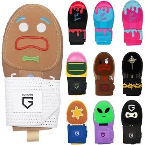 Baseball Sliding Mitt - Youth and Adult Sizes - Drippy Drip Accessory Gingerbread Man Ice Cream Alien Ninja Pencil Cowboy