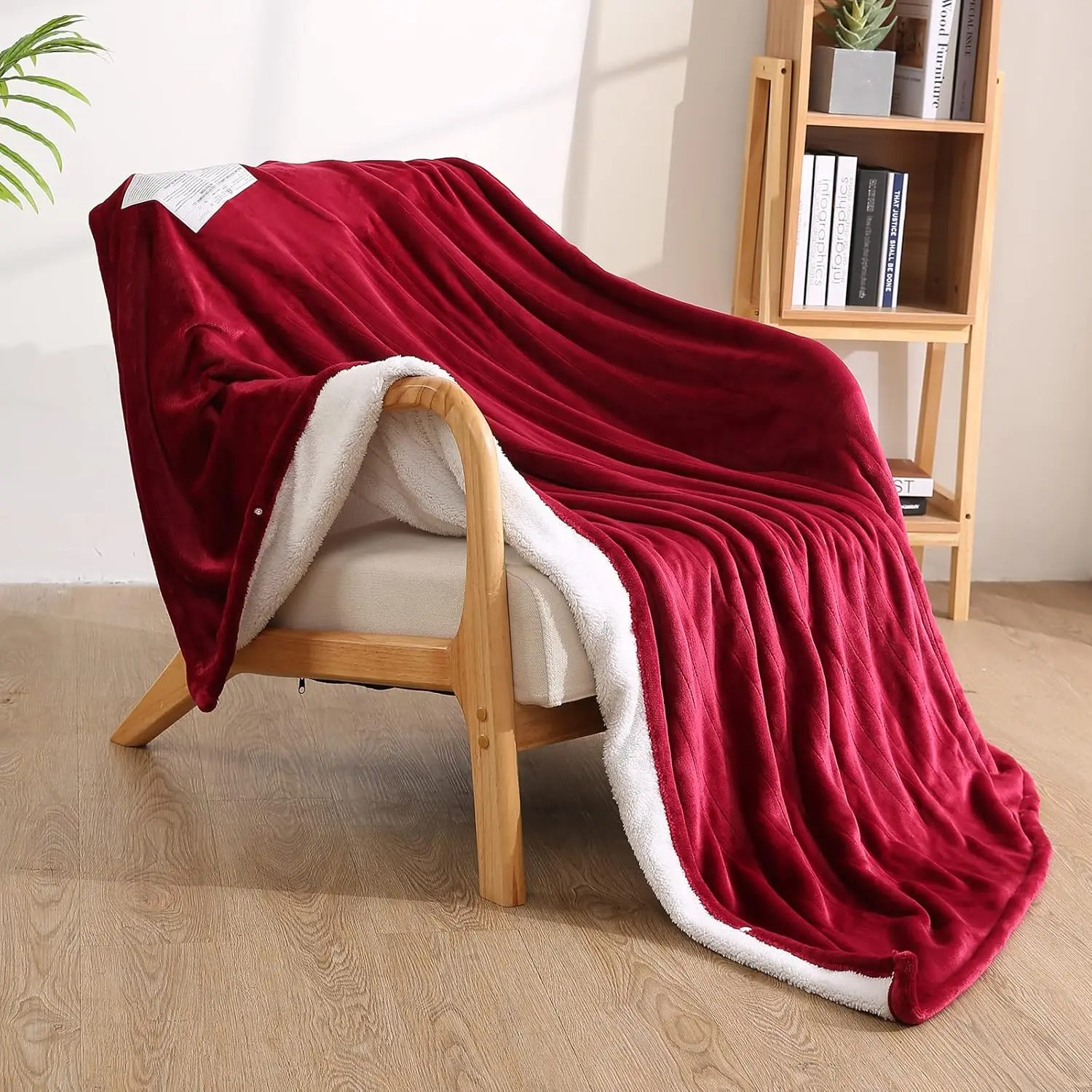 Electric Heated Throw Blanket 50" x 60", Soft Flannel Throw Blanket with 4 Heating & 4 Hours Auto Off, Machine Washable for Home Office Use