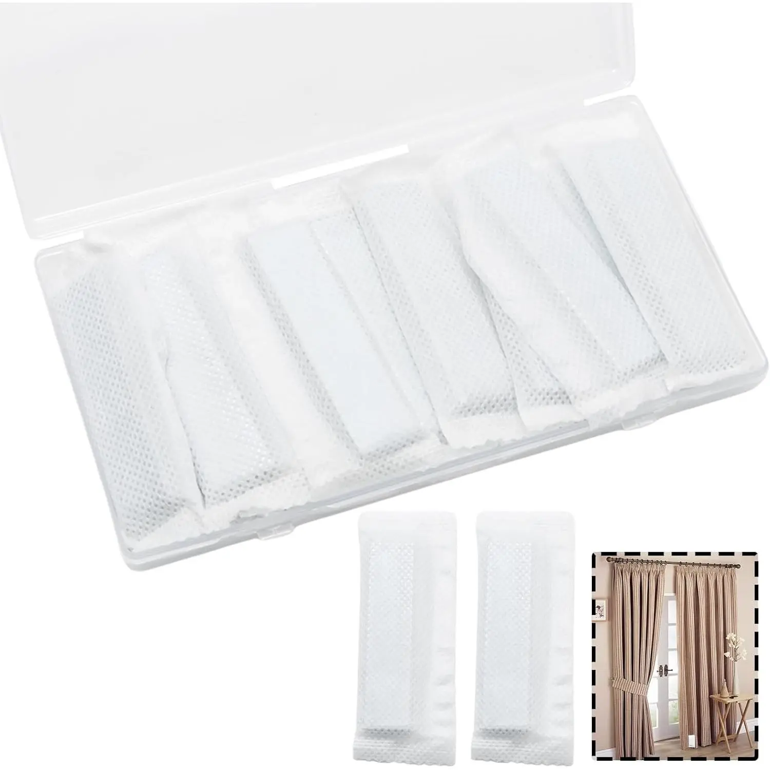 Pine & Linen 14Pcs 28g Each Heavy Iron Curtain Weights, Drapery Bottom Weights for Shower Curtains, Tablecloths, Flags, Fit for Home, Office, Hotel Use