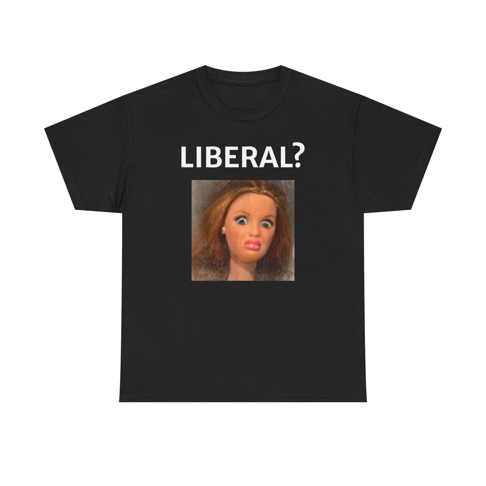 Humorous Barb Lib Graphic Tee, Casual Short Sleeve for Holiday & Daily Street Outfits