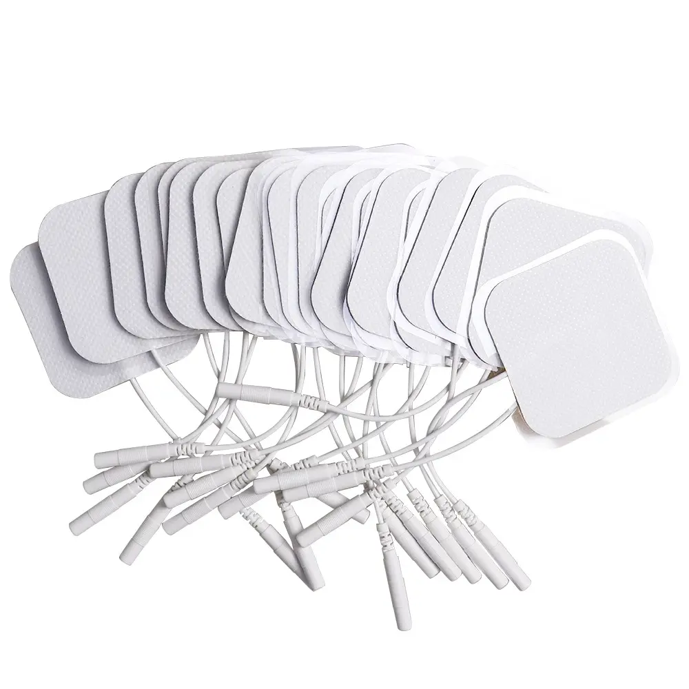 High Quality Electrode Pads with High Conductivity Precisely Stimulate Muscles, Relieving Muscle Soreness,Suitable for Frequent Exercisers,Skin-friendly Material, Safe,Non-irritating,TENS EMS Massager Accessory Attachment