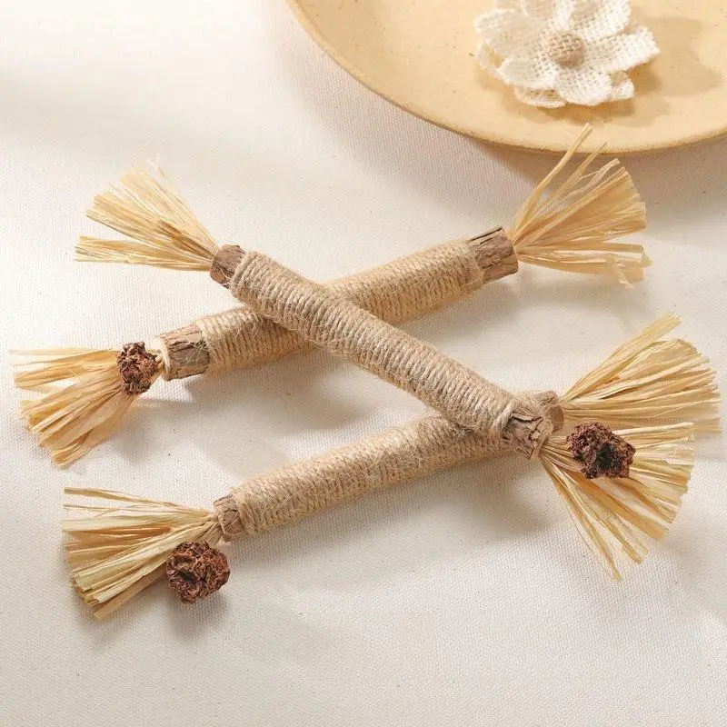 Gift For Pets, Cat Teething Tool, Natural Teeth Cleaning Stick, Teeth Grinding Stick, Cat Teeth Cleaning Toy, Cat Chew Toy Stick for Pet, Wood